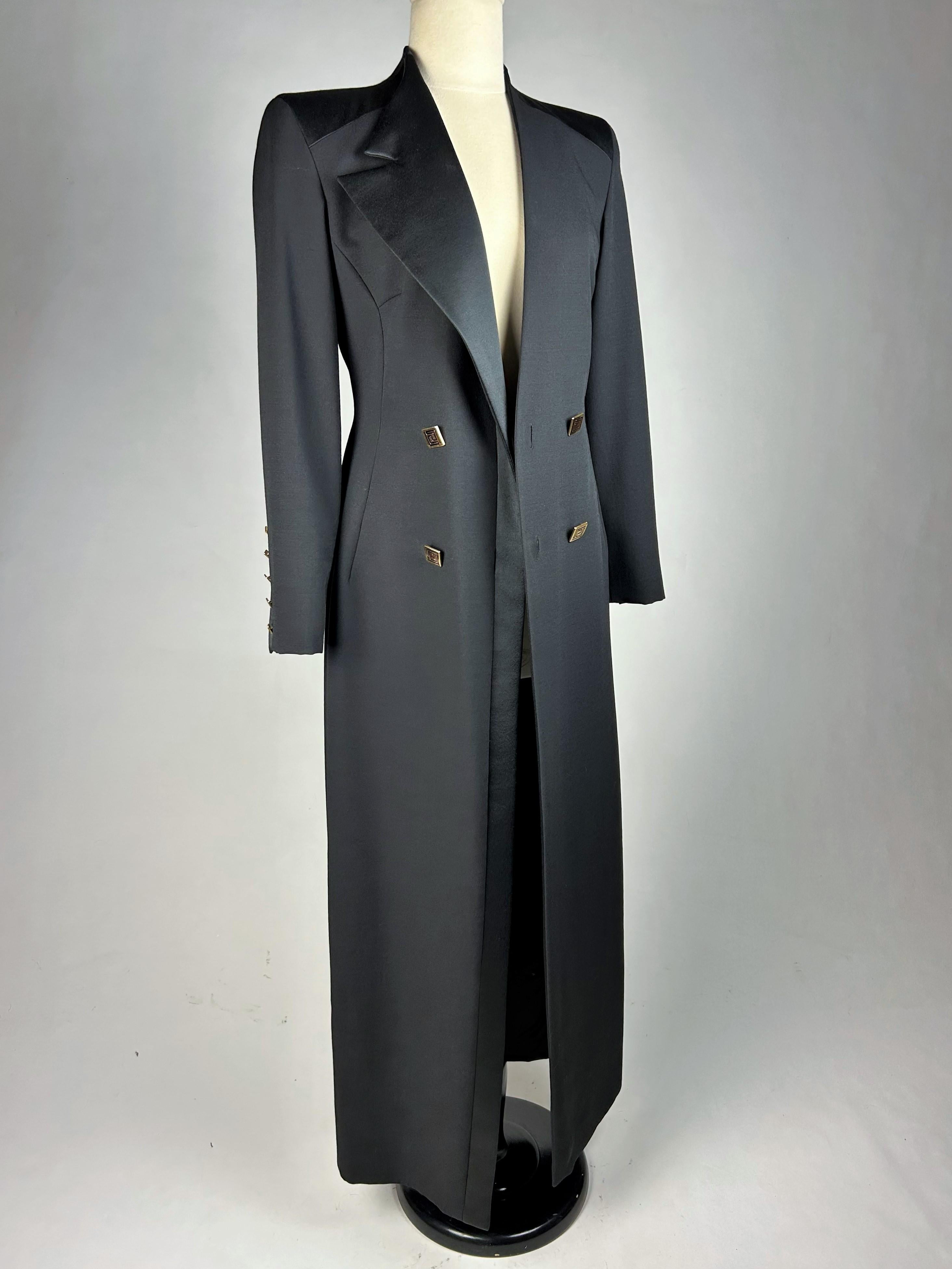 Versace Classic V2 Evening Tuxedo Coat - Italy Circa 2000 For Sale 8