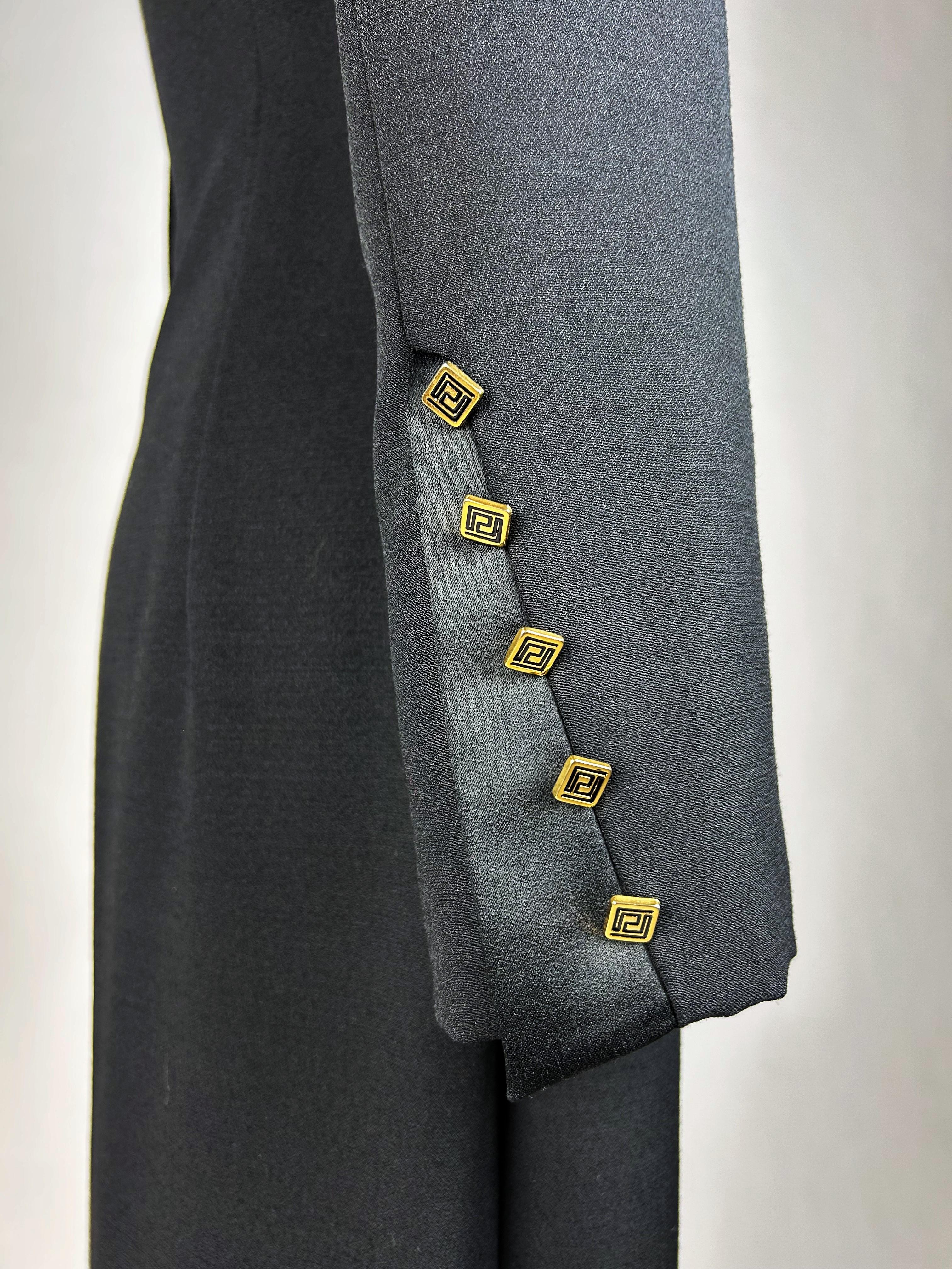 Versace Classic V2 Evening Tuxedo Coat - Italy Circa 2000 For Sale 3