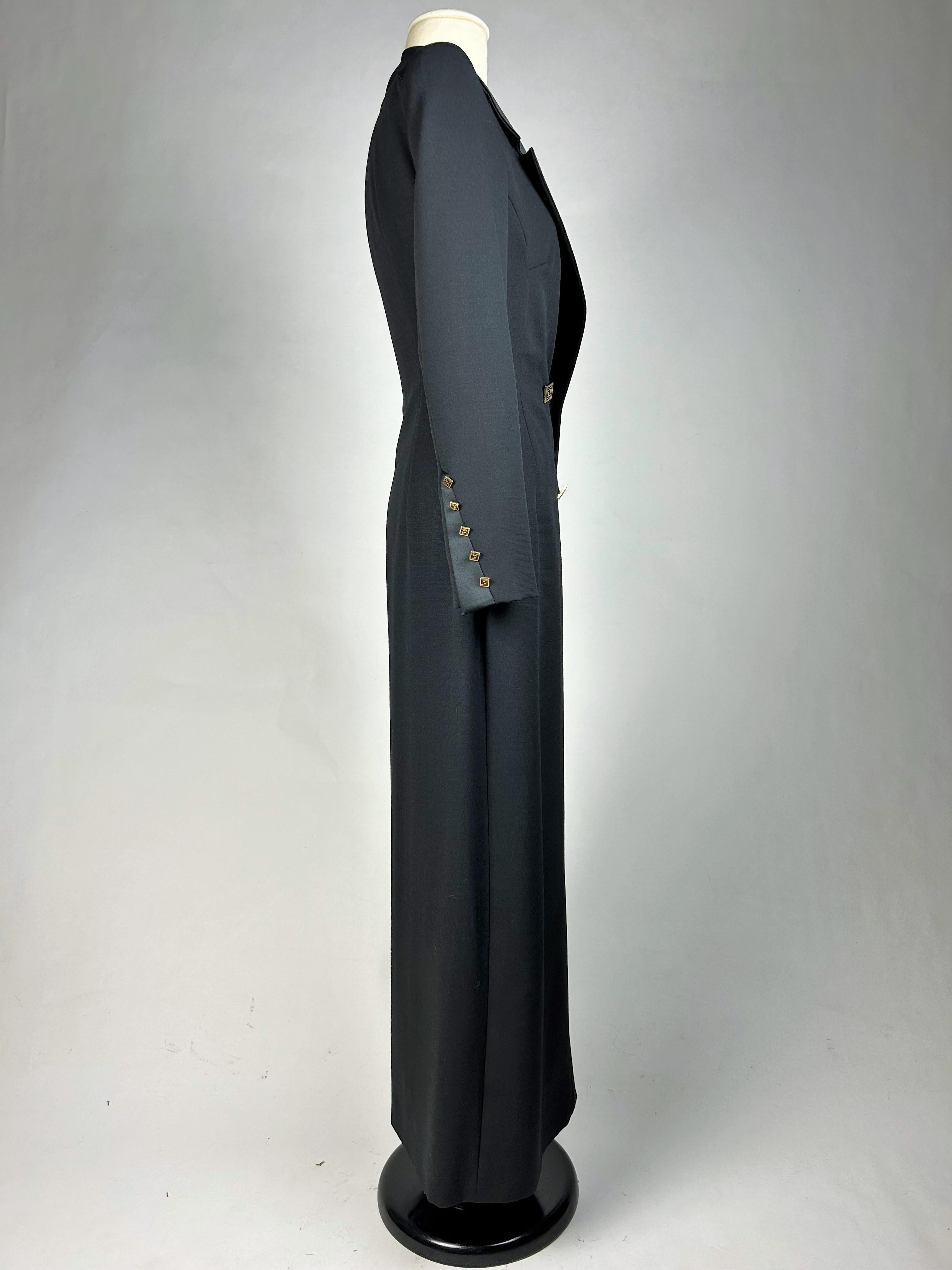 Versace Classic V2 Evening Tuxedo Coat - Italy Circa 2000 For Sale 4