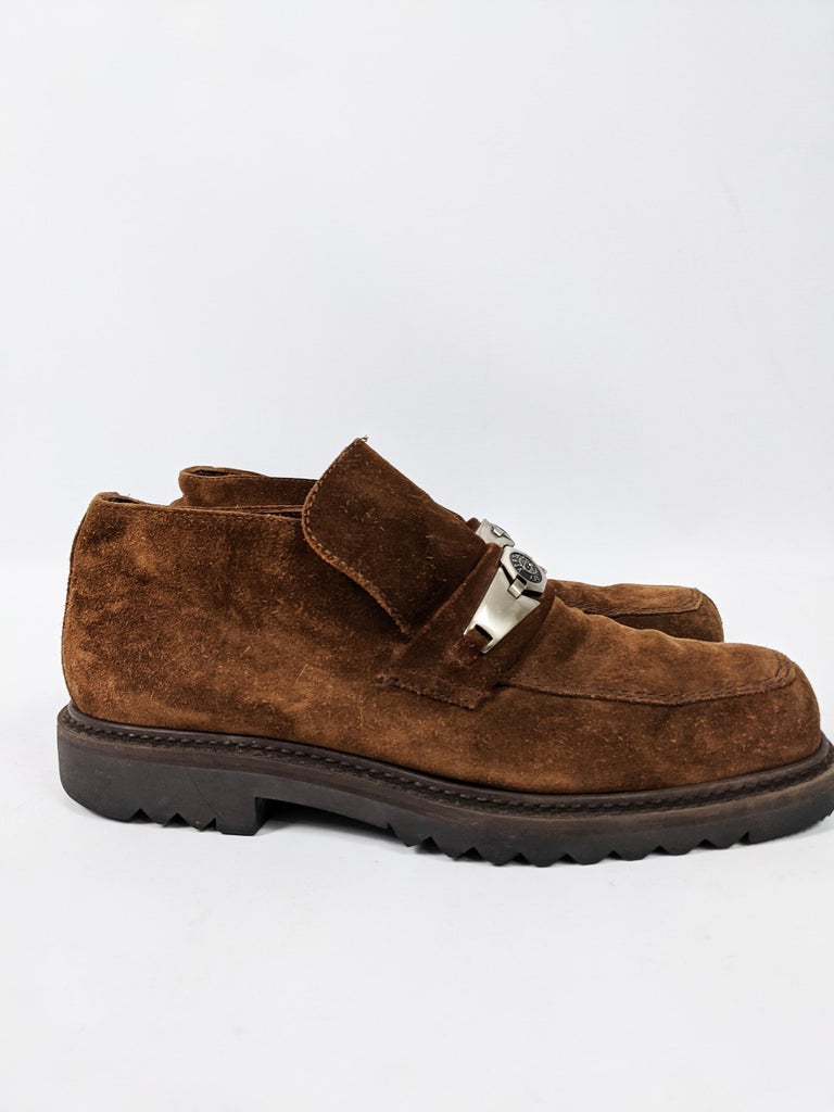 Italian Designer VERSACE CLASSIC V2 Men 8.5 Dark Brown Suede shoes Italian Designer VERSACE CLASSIC V2 Men 8.5 Dark Brown Suede  main image 4