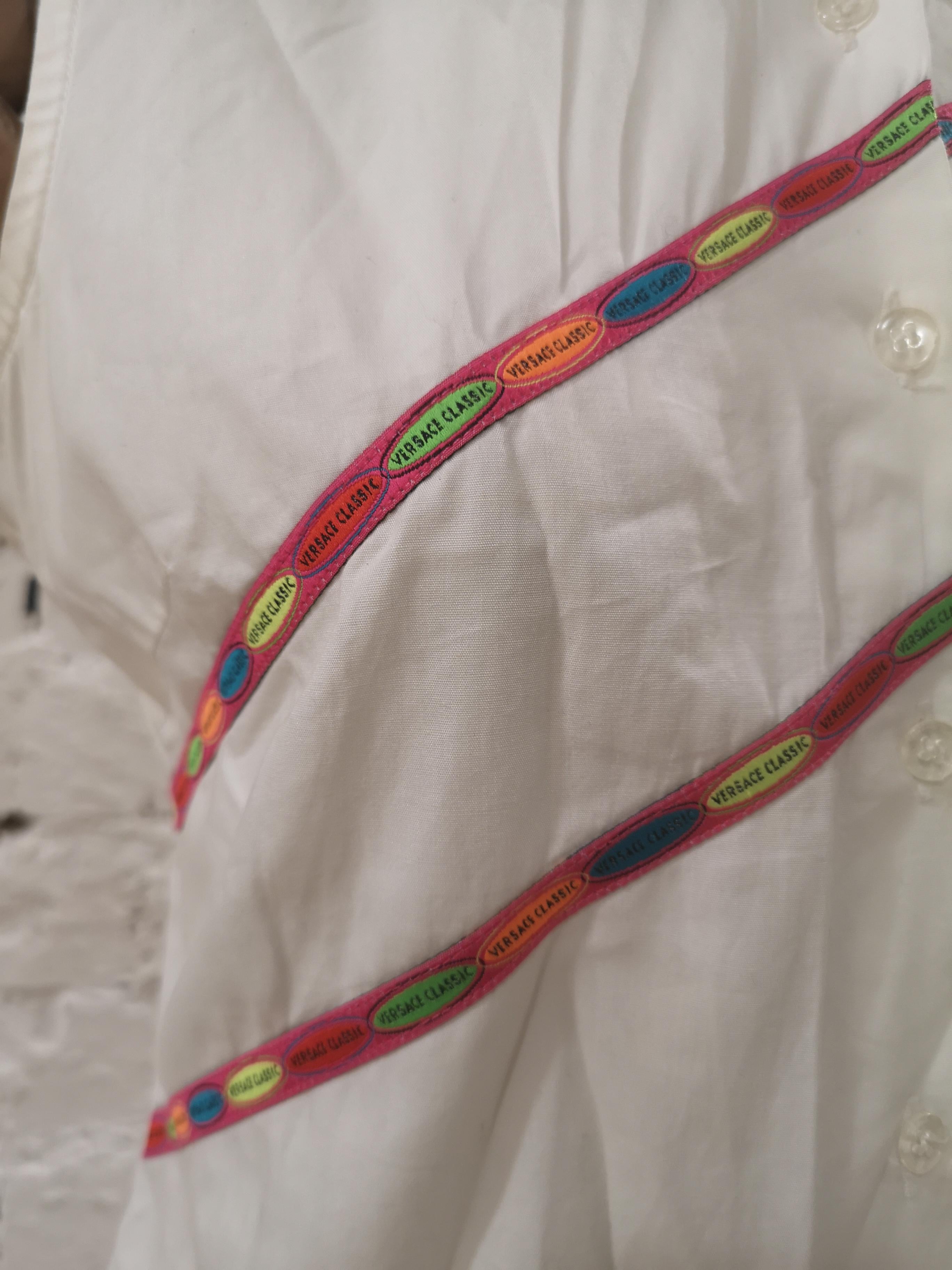 Versace Classic white shirt In Excellent Condition For Sale In Capri, IT