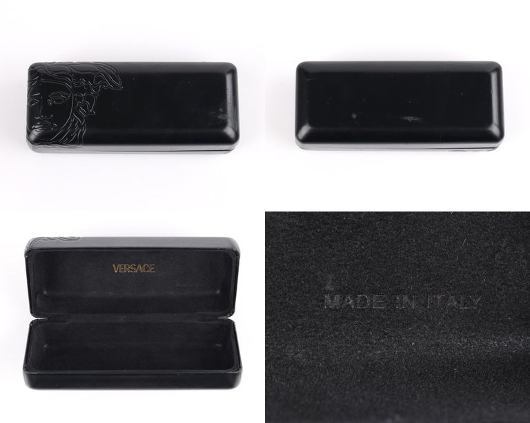 VERSACE Clear Half Rim Crystal Rhinestone Greek Key Sunglasses N20/H at 1stDibs designer clear