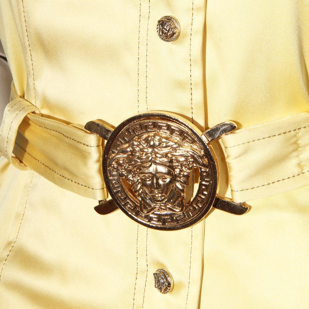 Bianco Versace Vestito con cintura di Medusa SS2005