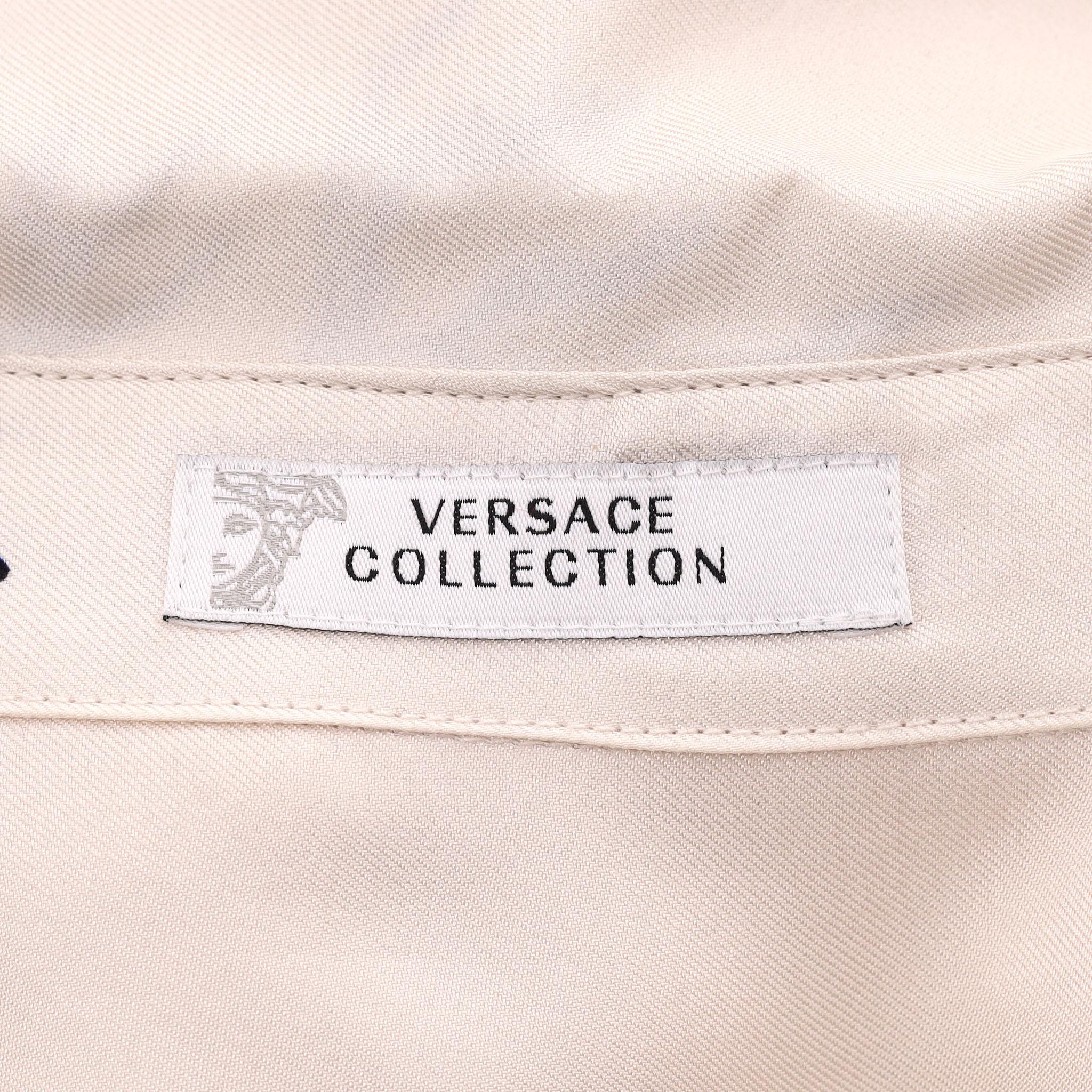 Versace Collection Barocco Meer Seidenhemd im Angebot 1
