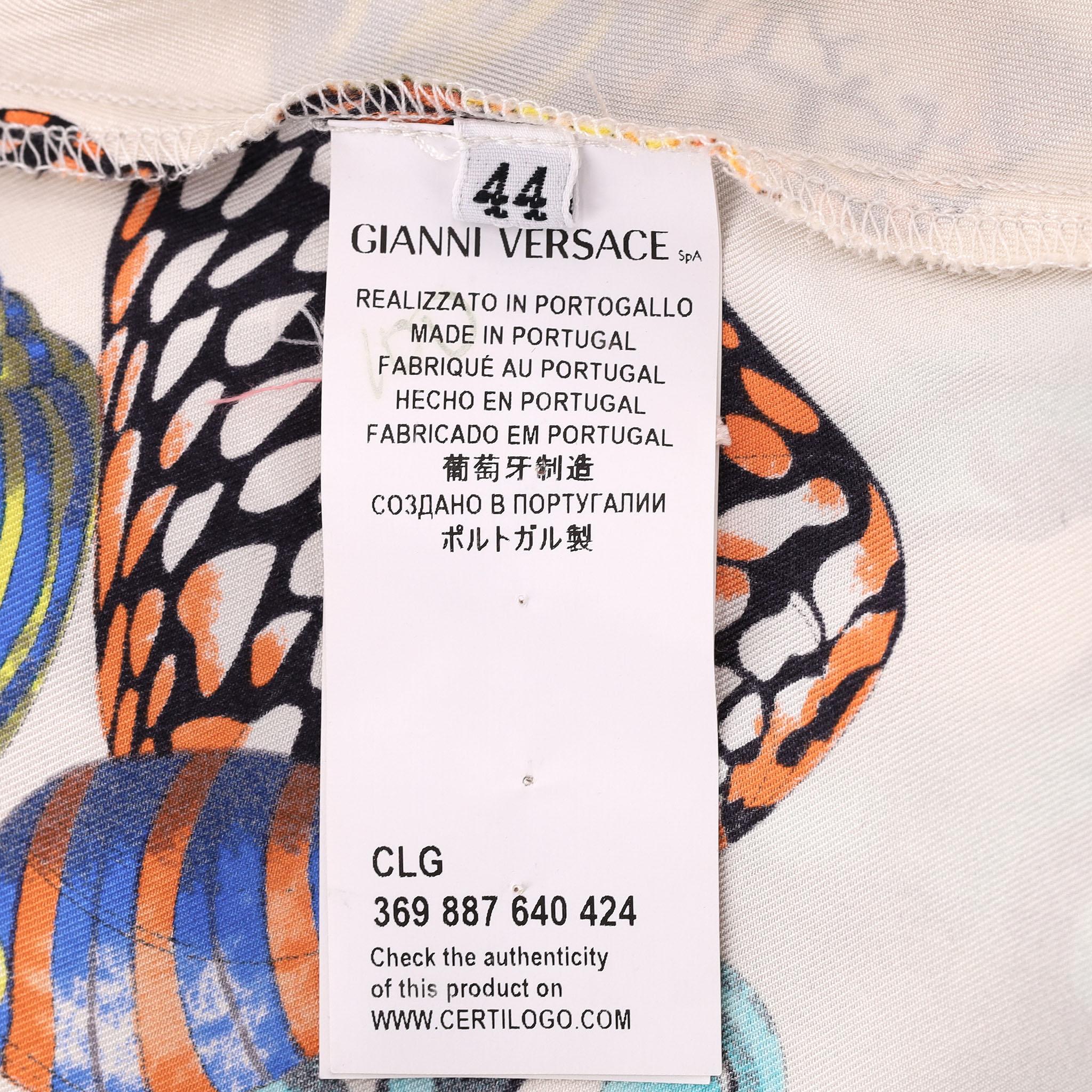 Versace Collection Barocco Meer Seidenhemd im Angebot 2