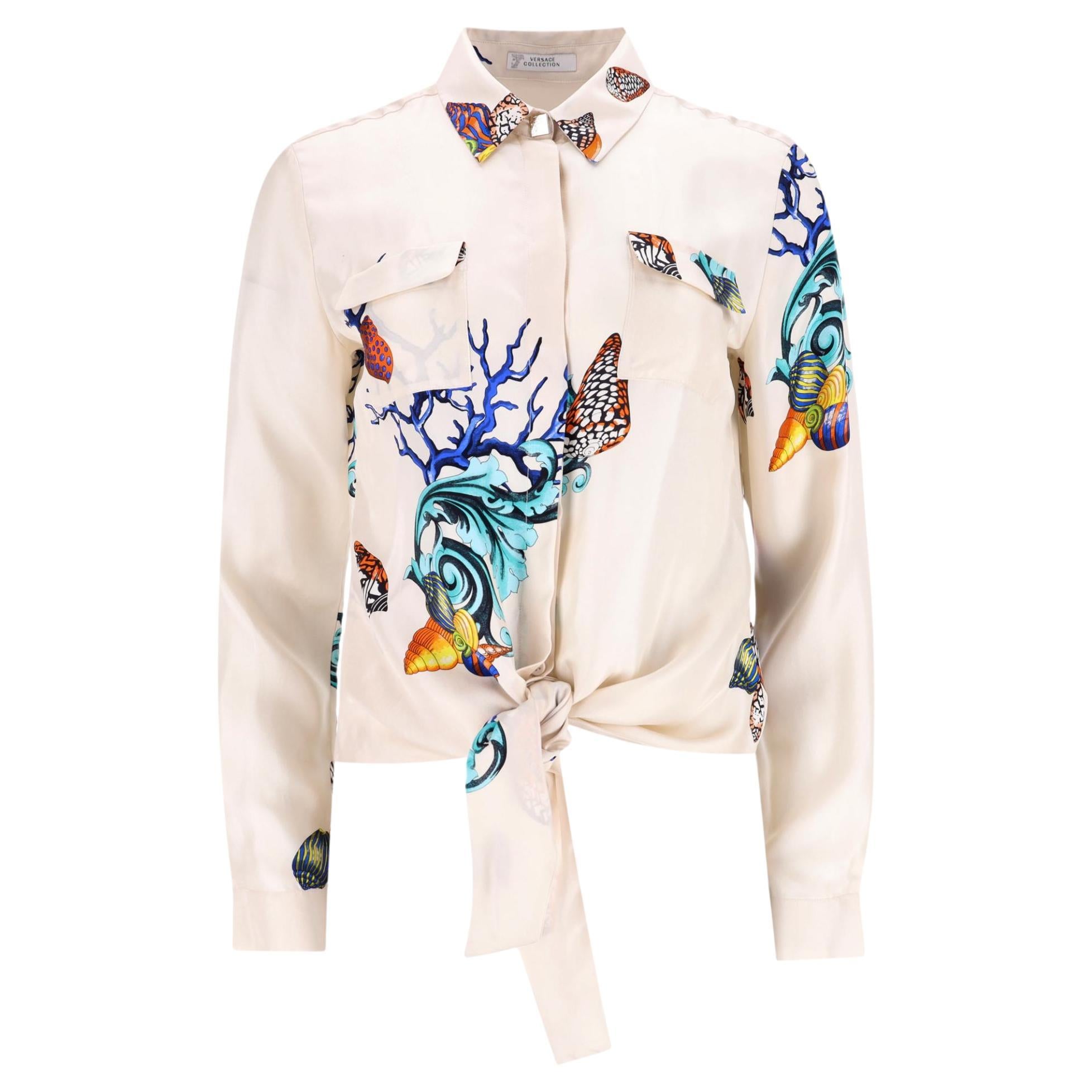 Versace Collection Barocco Meer Seidenhemd