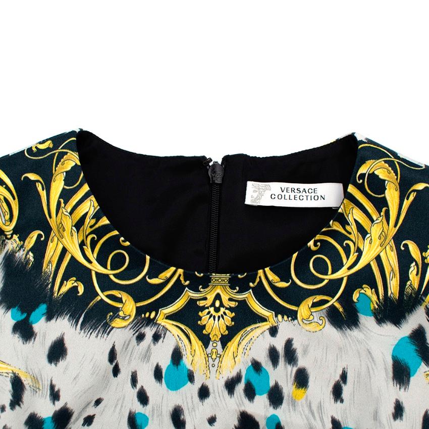 Barockes Kleid mit Leopardenmuster aus der Kollektion von Versace - Größe US2 für Damen oder Herren
