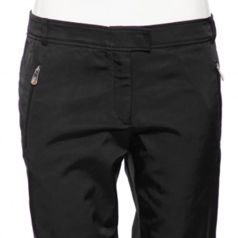 Versace Collection Pantalon à ourlet froncé en coton mélangé noir M. Bon état - En vente à Dubai, Al Qouz 2