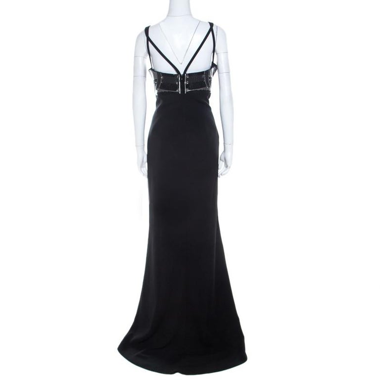 black versace gown