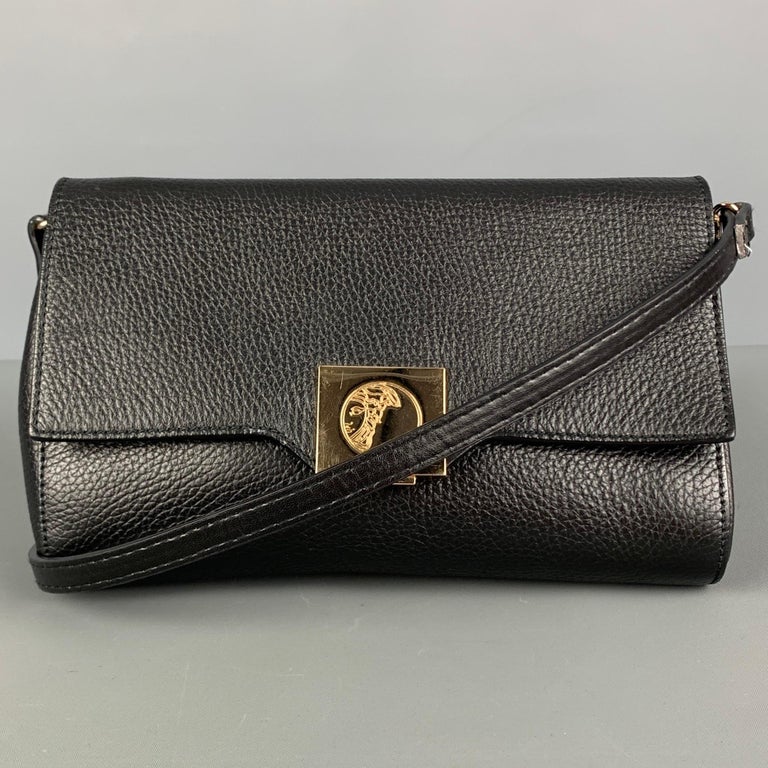 Versace collection pebbled clearance leather shoulder bag