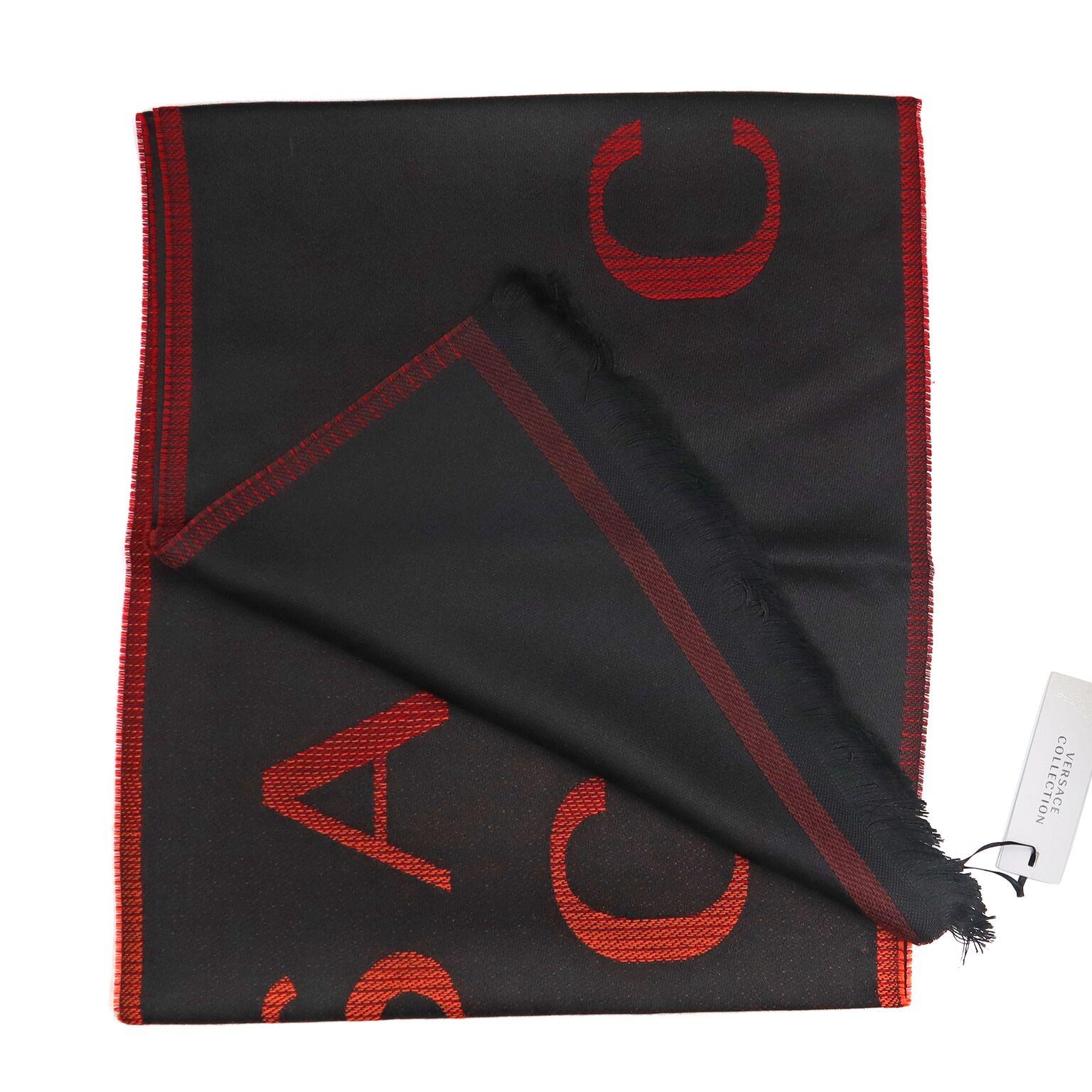 black and red scarf