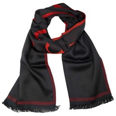 Versace Collection Black & Red Mens Scarf ISC38R2WIT02846I4081