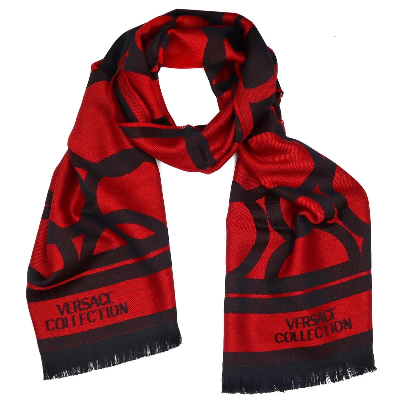 Versace Collection Black & Red Mens Scarf ISC40R1WIT02855I4081