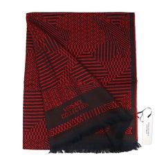 Versace Collection Black & Red Mens Scarf IST7R02IT02853I4081