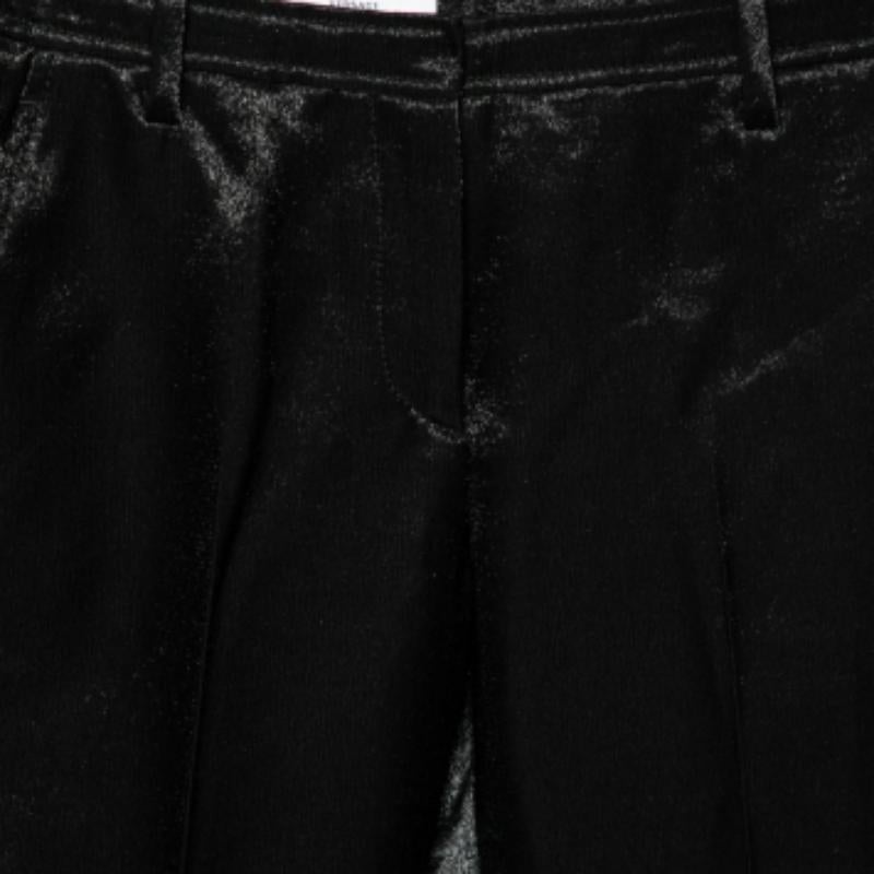 Versace Collection Schwarze Hose aus strukturierter Wolle S im Angebot 2