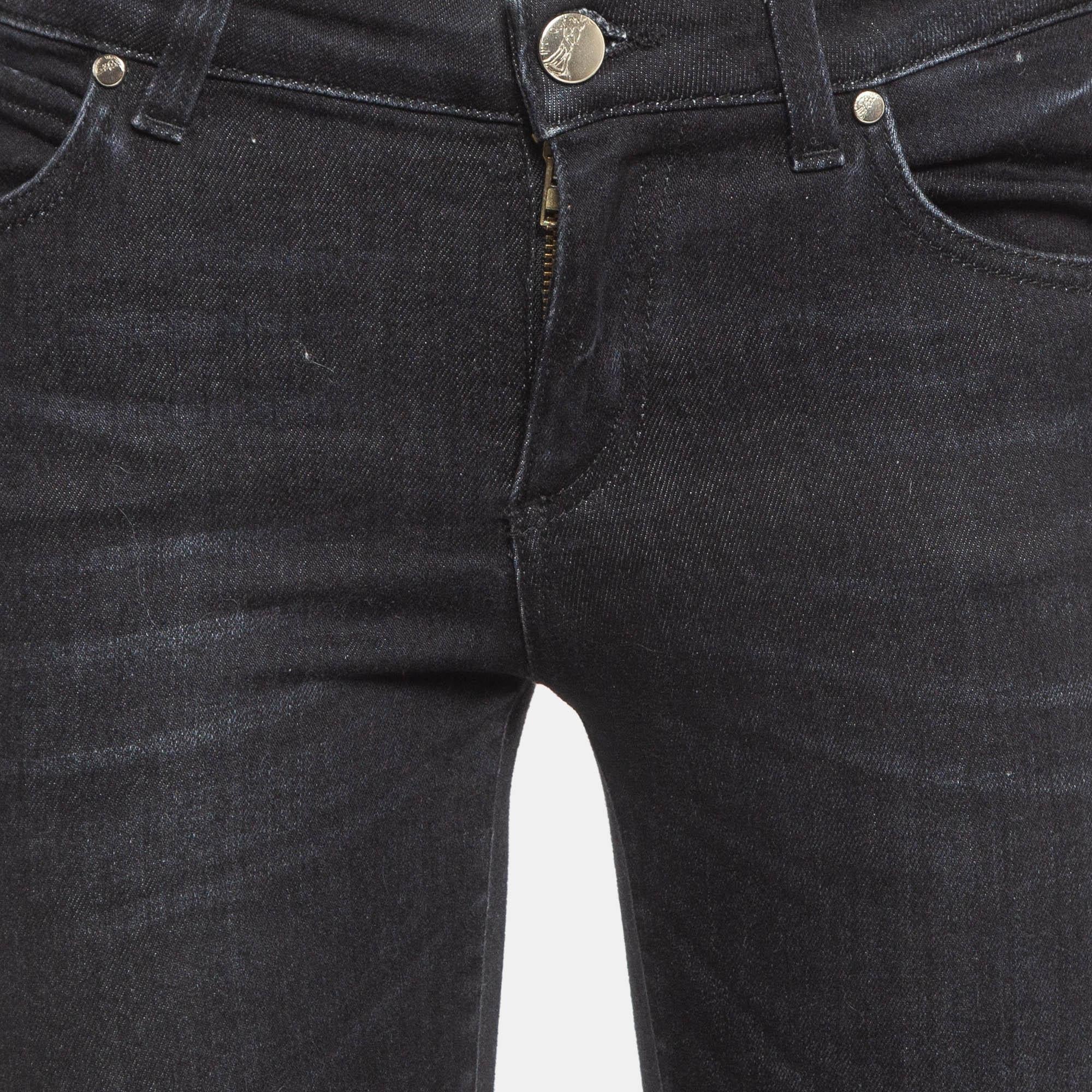 Versace Collection Noir V Studded Denim Slim Jeans S Taille 26