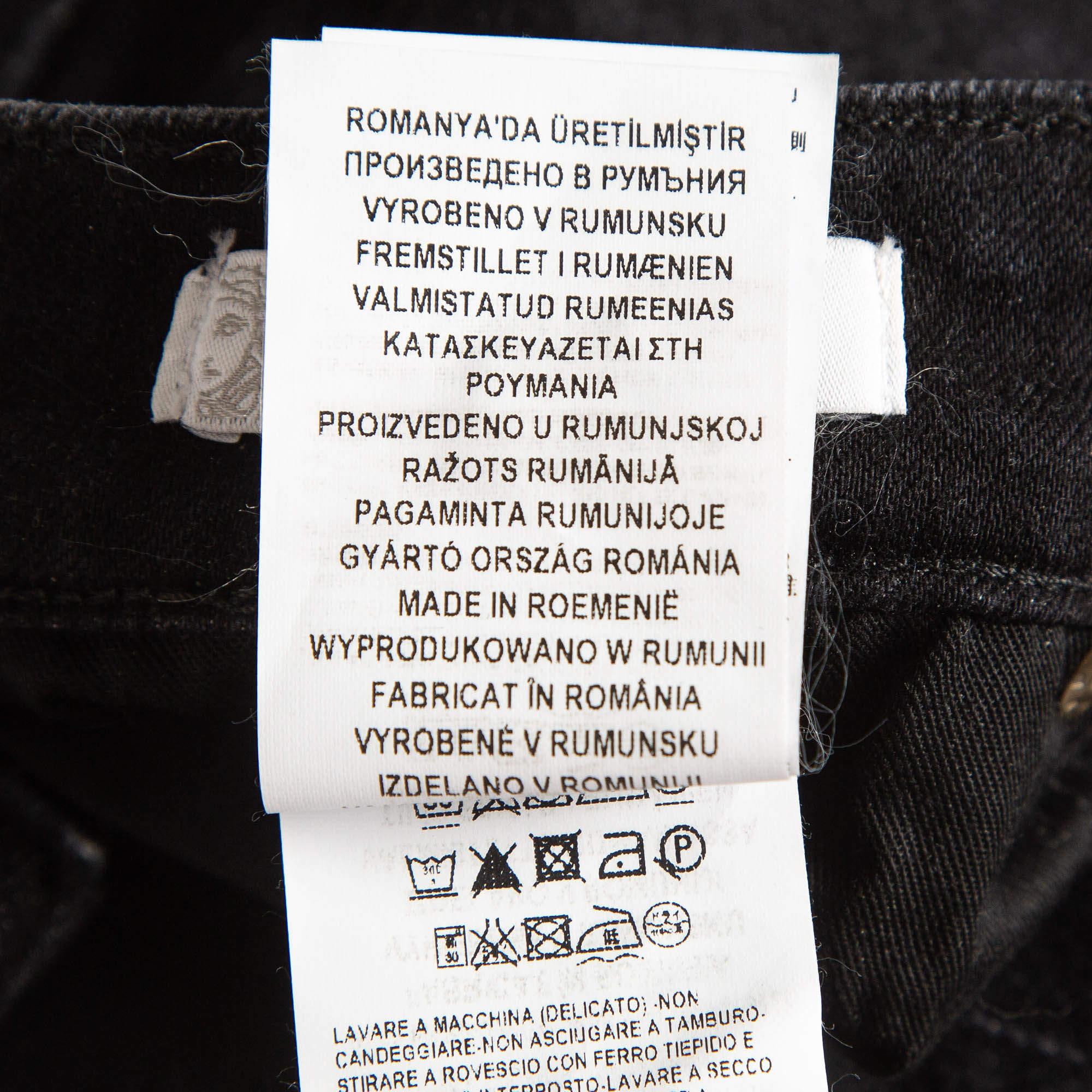 Versace Collection Noir V Studded Denim Slim Jeans S Taille 26