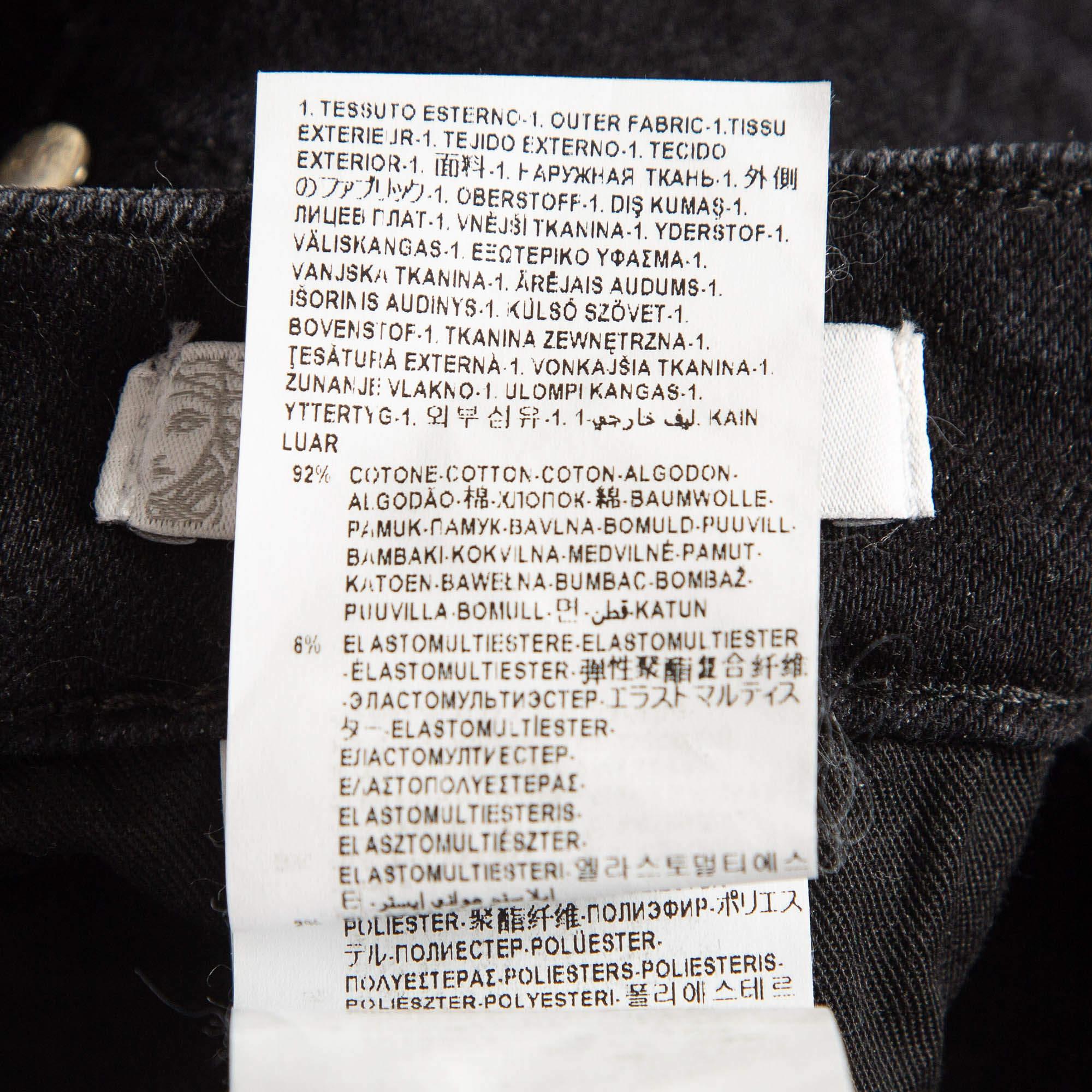 Versace Collection Noir V Studded Denim Slim Jeans S Taille 26