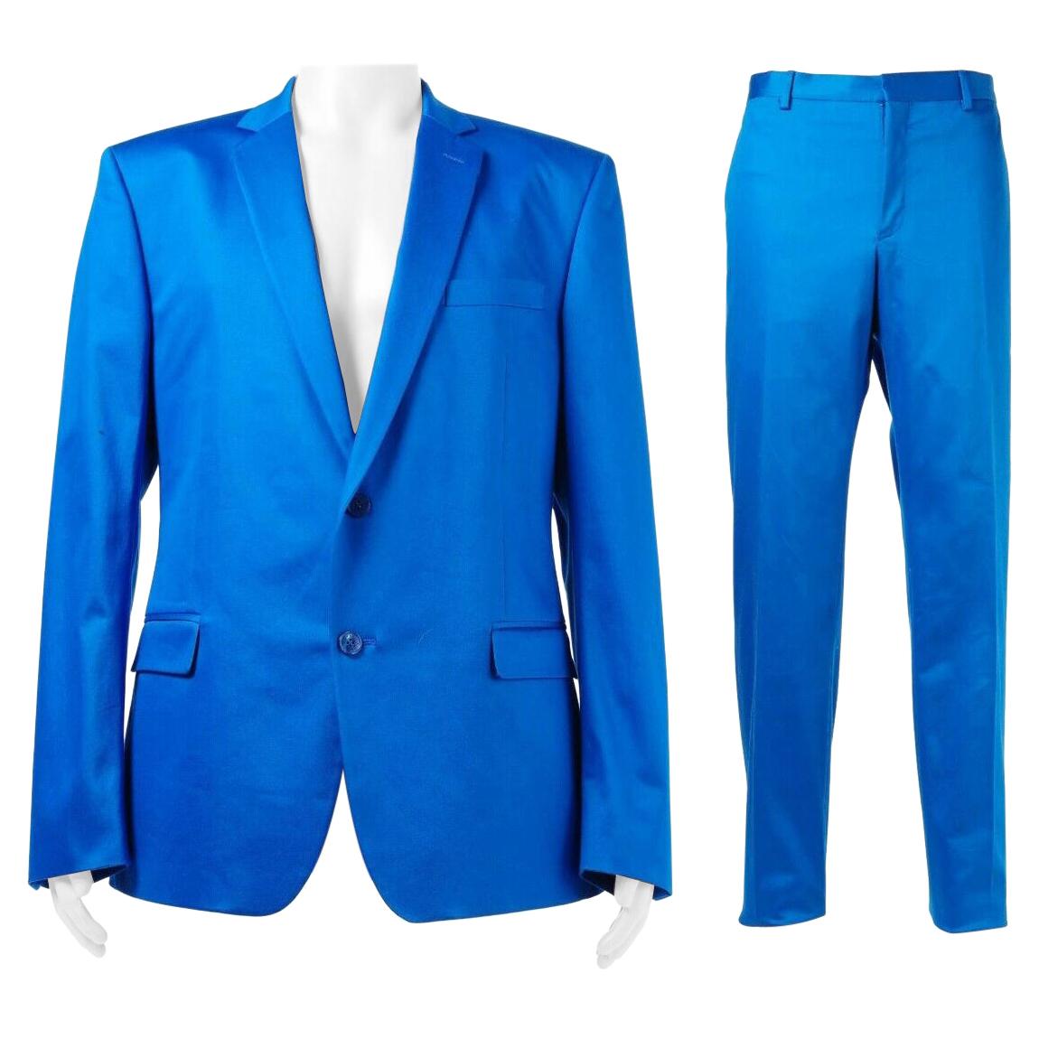 VERSACE COLLECTION BLUE SUIT (as seen on JUSTIN) 56 - 46 For Sale