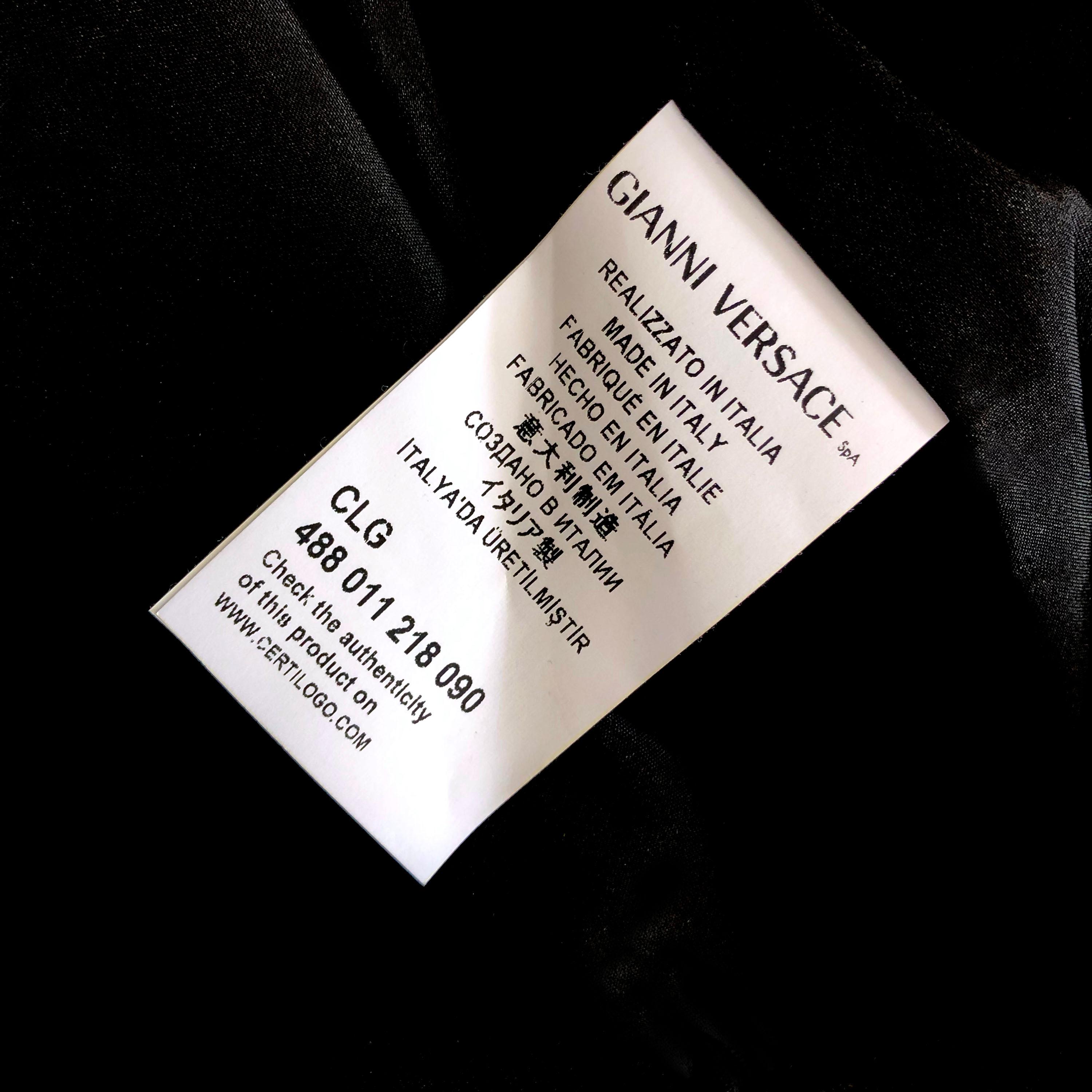 Versace Collection Skirt - Brass Stud Detailing - Black Stretch Viscose 3