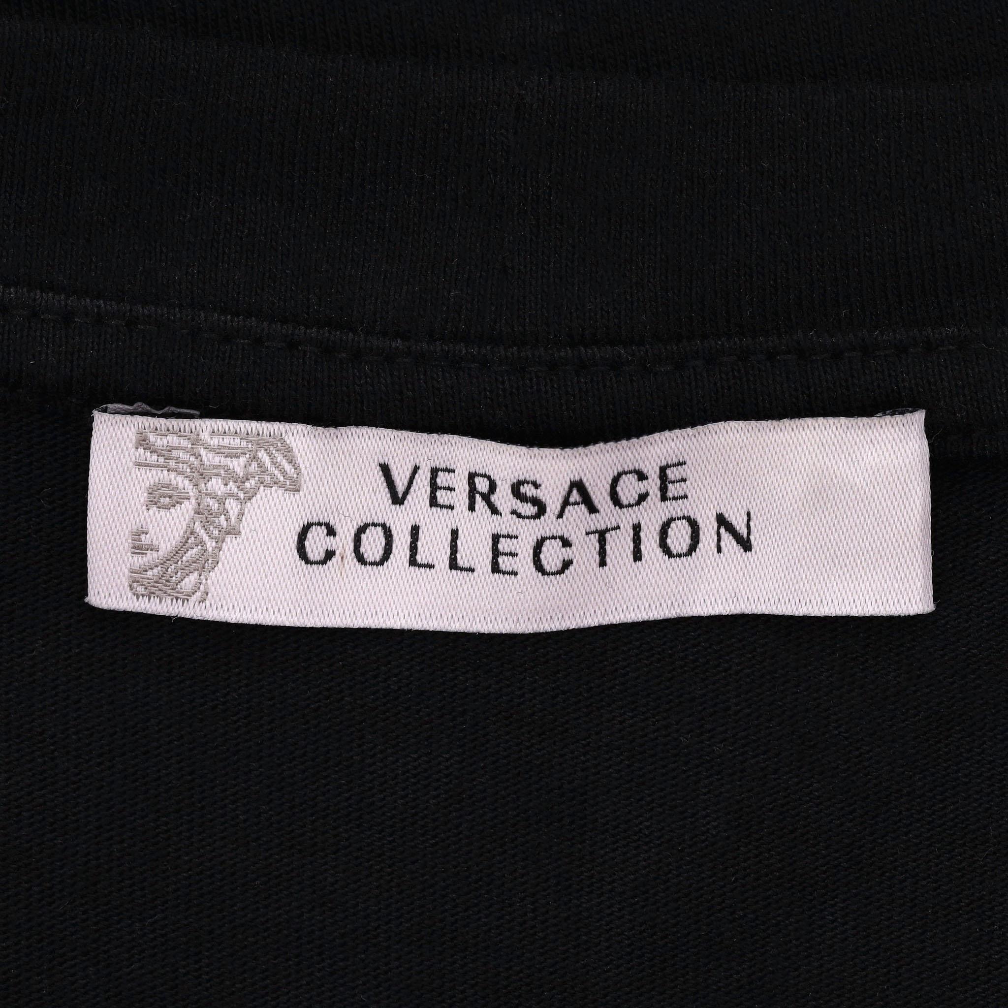 Versace Collection Cotton Logo T-Shirt For Sale 2