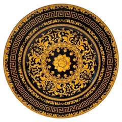 Versace Kollektion 'Floralia Gold' Wandporzellanteller von Rosenthal, Kollektion 'Floralia Gold', 7 Zoll