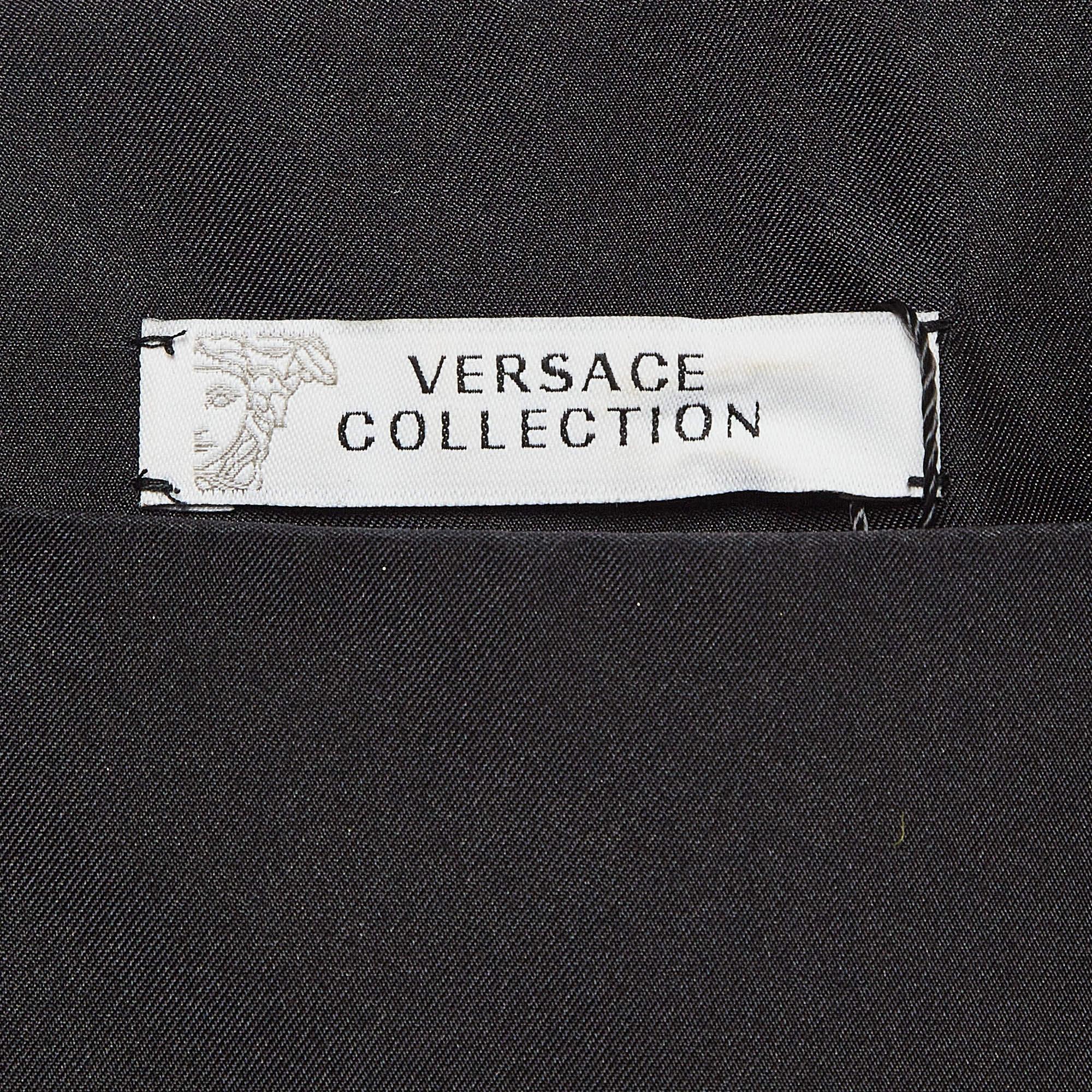Versace Collection - Mini robe en soie imprimée multicolore XL en vente 1