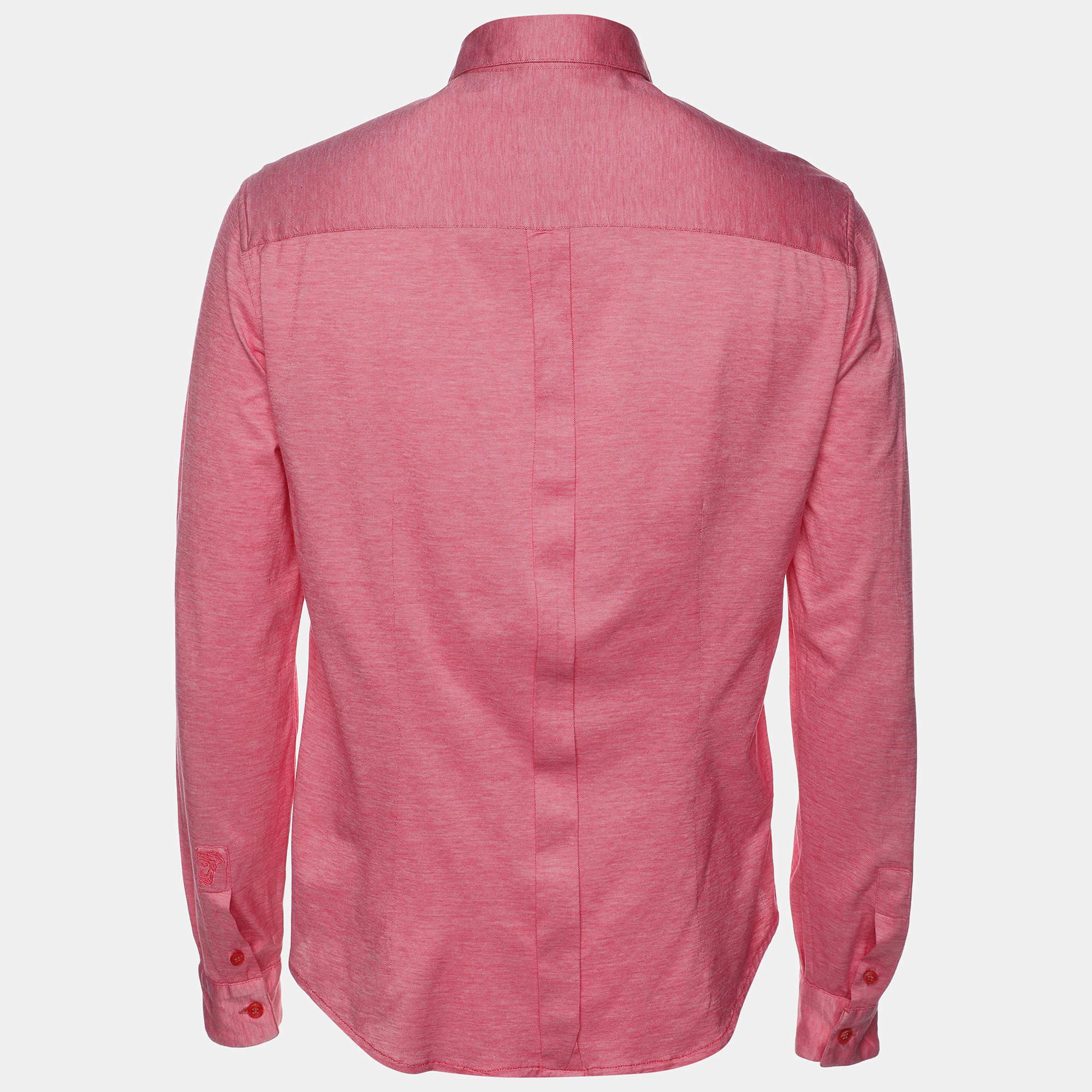 How fabulous does this designer shirt look It is made of fine materials and features a fitted silhouette. Pair it with pants and loafers for a cool ensemble.