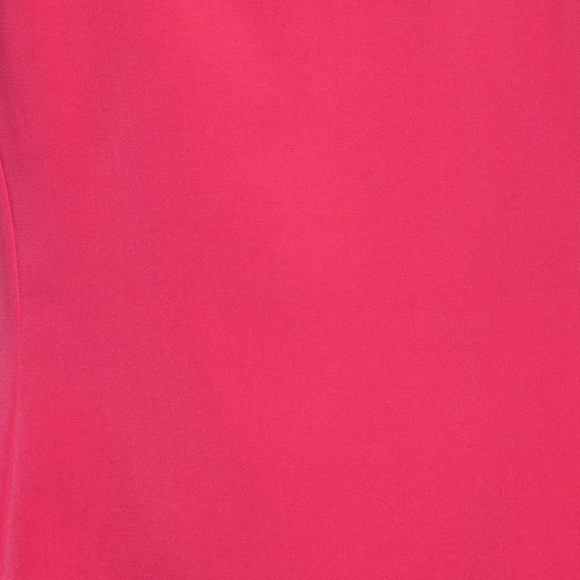 Versace Collection Pink Crepe Embellished Sheath Dress M In Excellent Condition In Dubai, Al Qouz 2