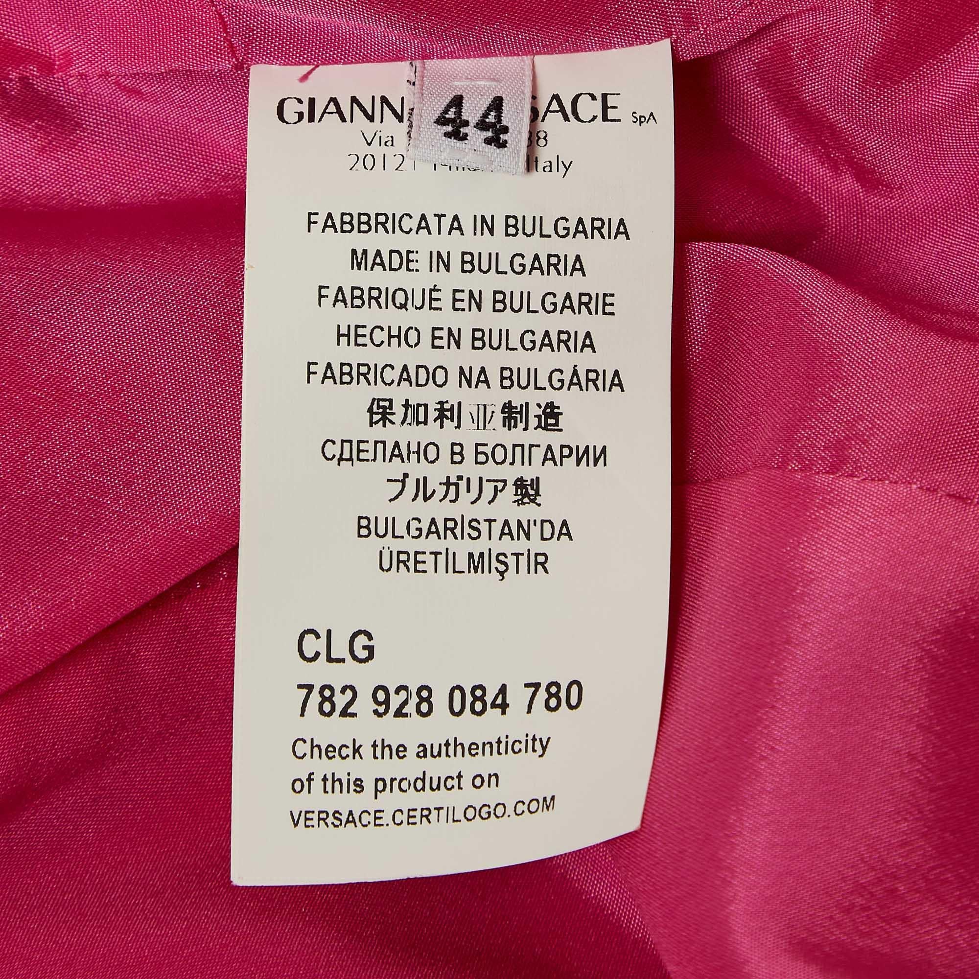 Versace Collection Pink Crepe Embellished Sheath Dress M 1