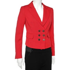 Versace Collection Red Double Breasted Blazer S