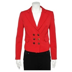 Versace Collection Red Double Breasted Blazer S