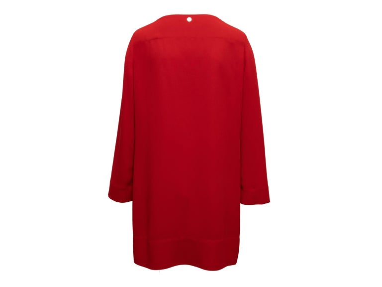 Versace Collection Red Long Sleeve Mini Dress 3