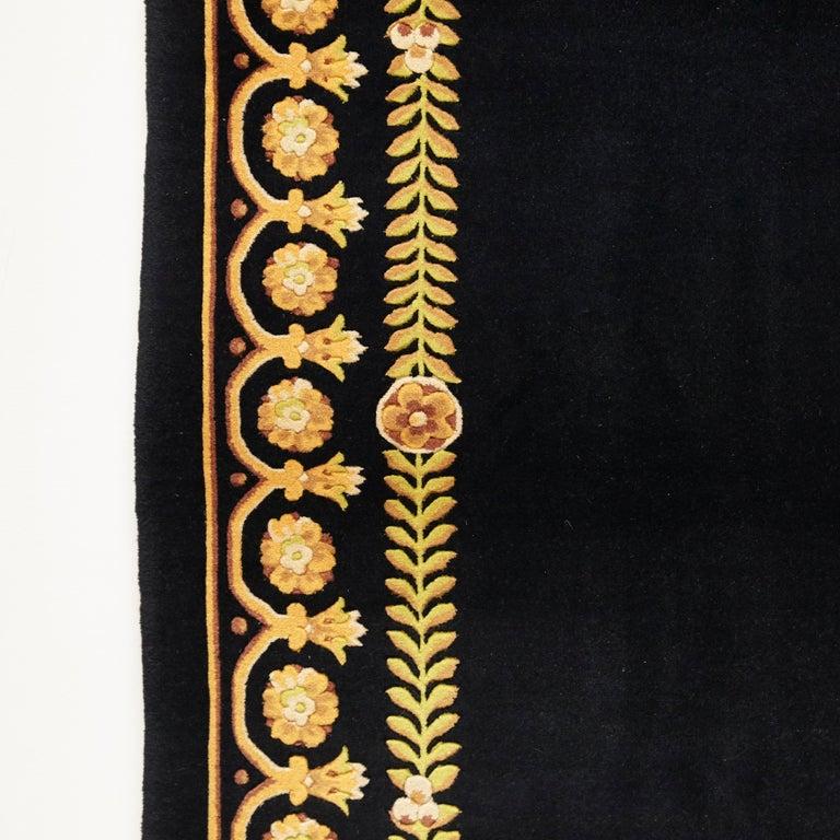 Versace Collection Rug Petit Barocco Nero Black Gold, 1980 3