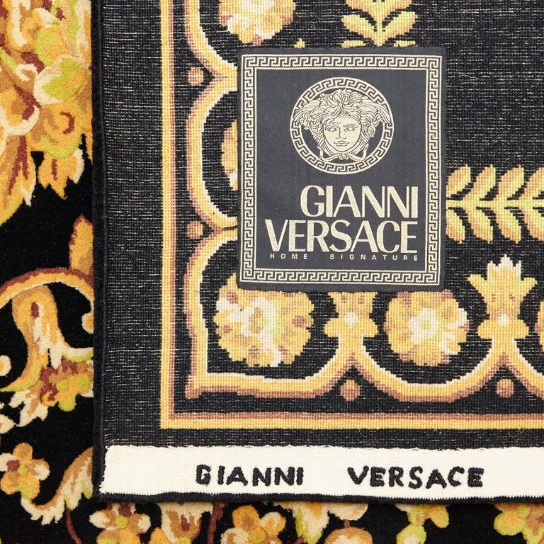 Versace Collection Rug Petit Barocco Nero Black Gold, 1980 4