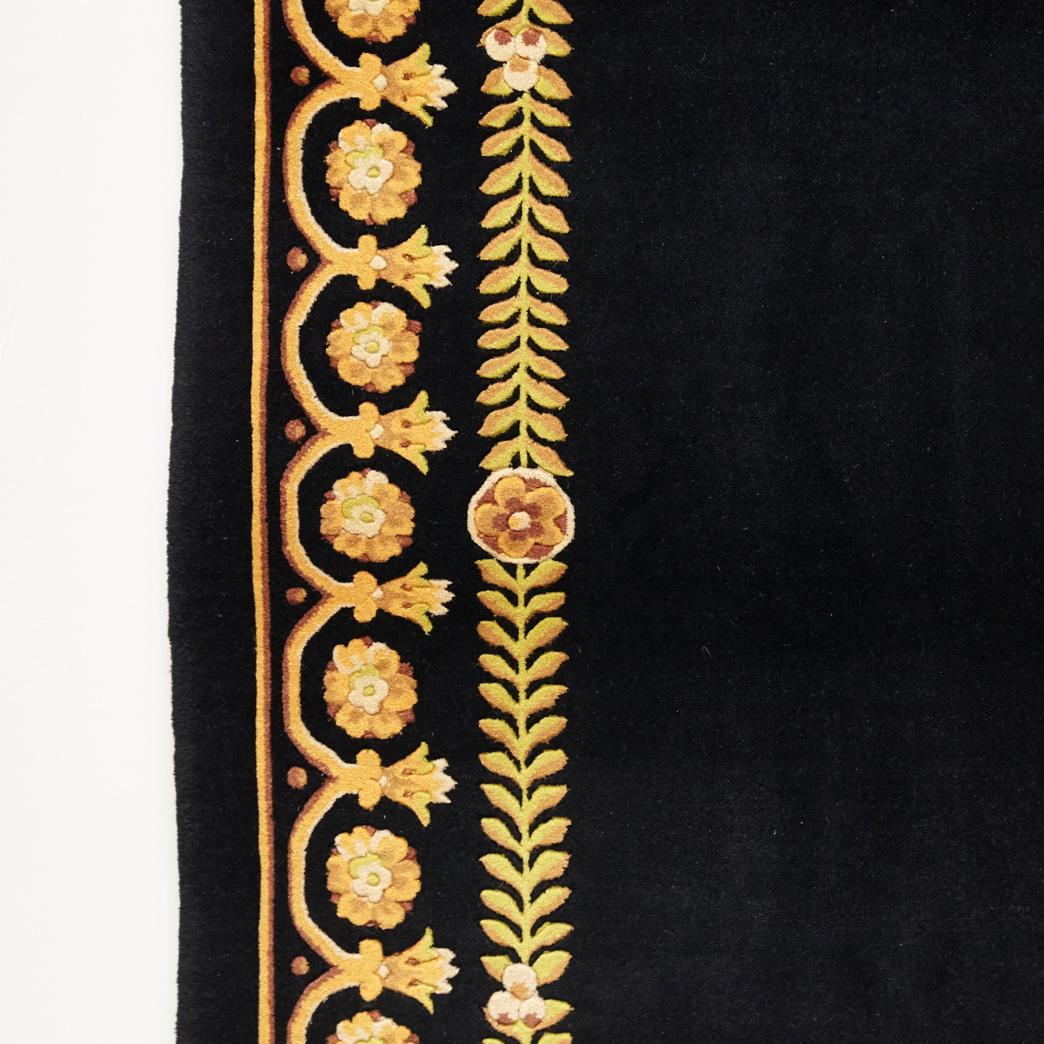 Versace Collection Rug Petit Barocco Nero Black Gold, 1980 5