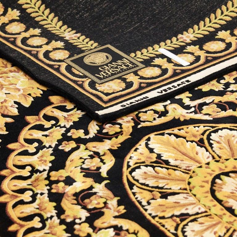 Versace Collection Rug Petit Barocco Nero Black Gold, 1980 6