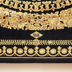 Versace Collection Rug Petit Barocco Nero Black Gold, 1980