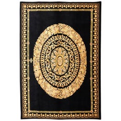 Versace Collection Rug Petit Barocco Nero Black Gold, 1980