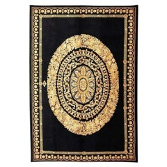 Versace Collection Rug Petit Barocco Nero Black Gold, 1980