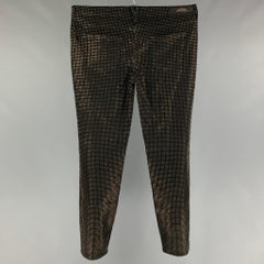 VERSACE COLLECTION Size 34 Black Gold Studded Cotton Casual Pants