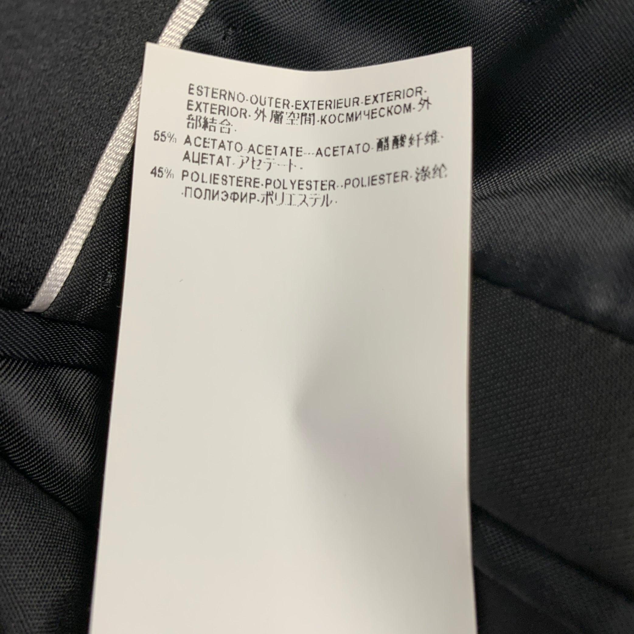 Versace Collection Taille 40 Manteau de sport à revers en acétate noir en vente 5