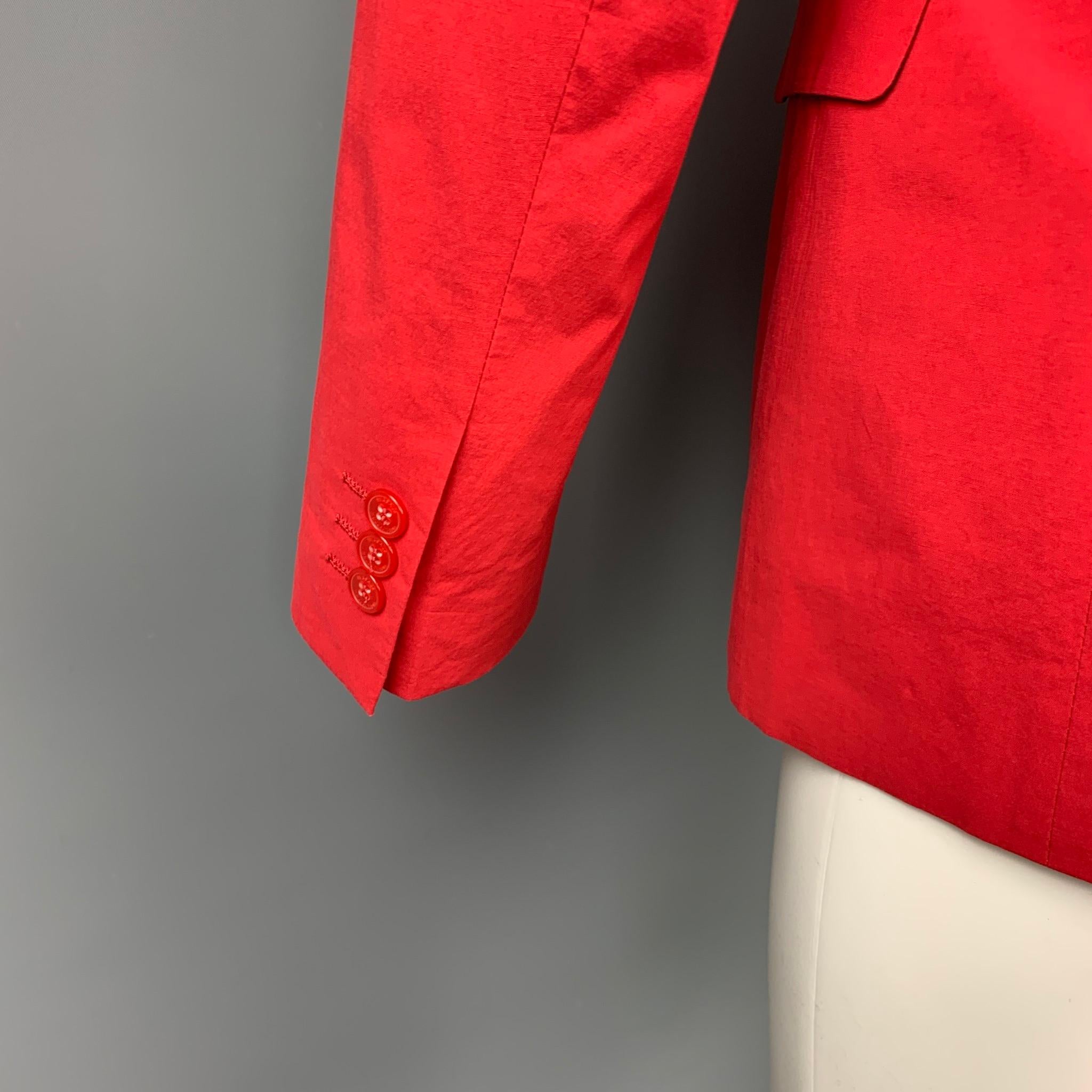 Men's VERSACE COLLECTION Size 40 Red Cotton Notch Lapel Sport Coat