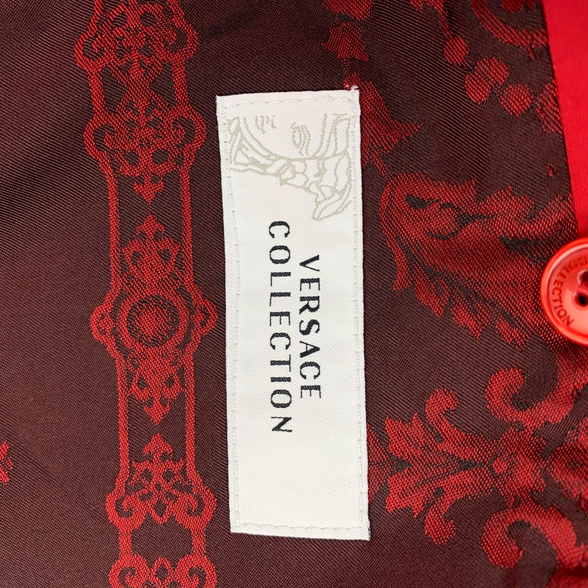 VERSACE COLLECTION Size 40 Red Cotton Notch Lapel Sport Coat 4