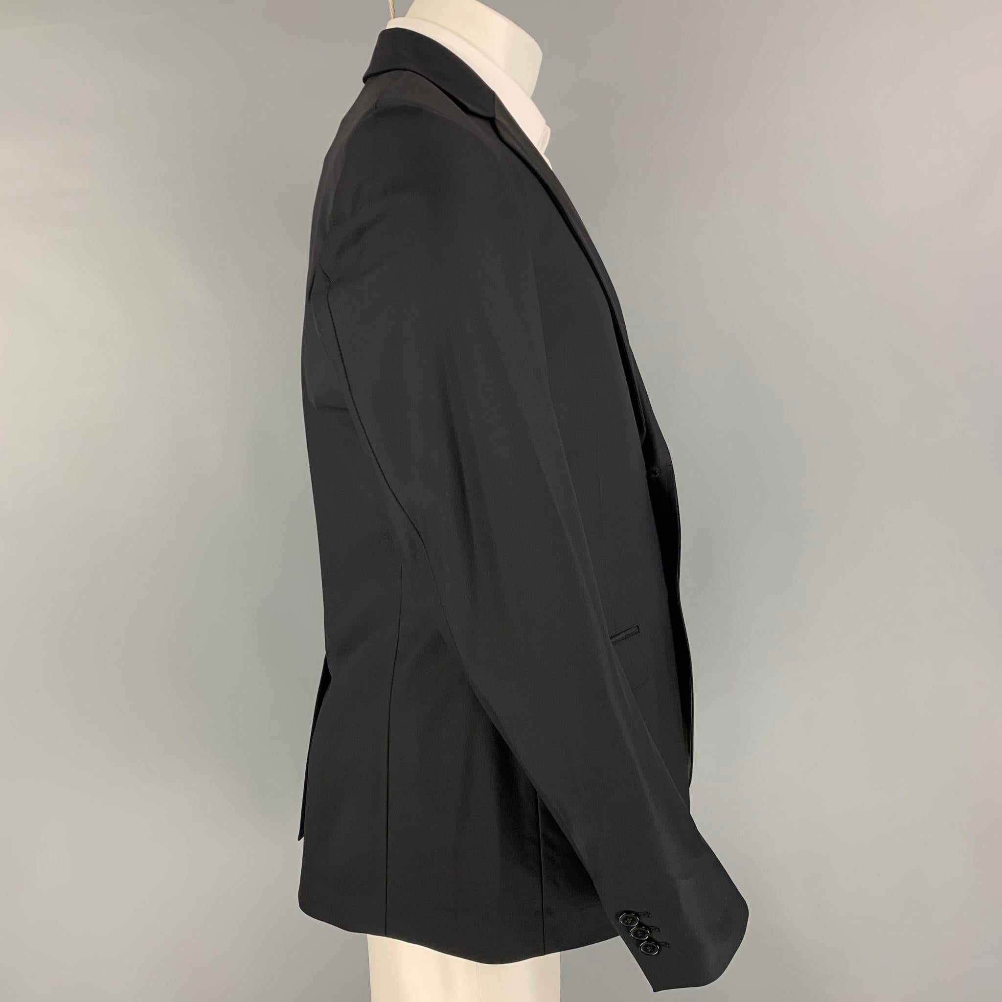 VERSACE COLLECTION Size 42 Black Polyamide Notch Lapel Sport Coat In Excellent Condition In San Francisco, CA