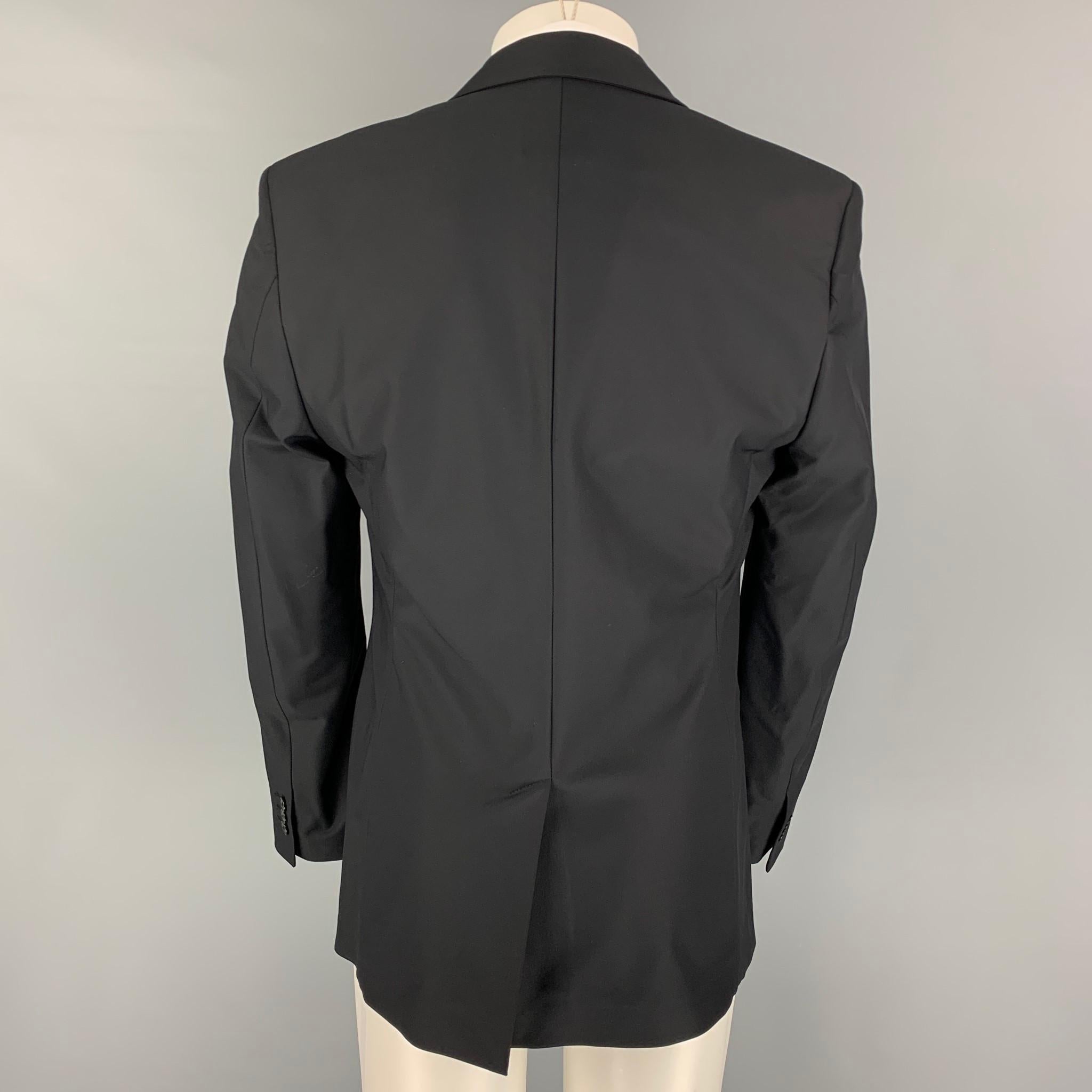 Men's VERSACE COLLECTION Size 42 Black Polyamide Notch Lapel Sport Coat