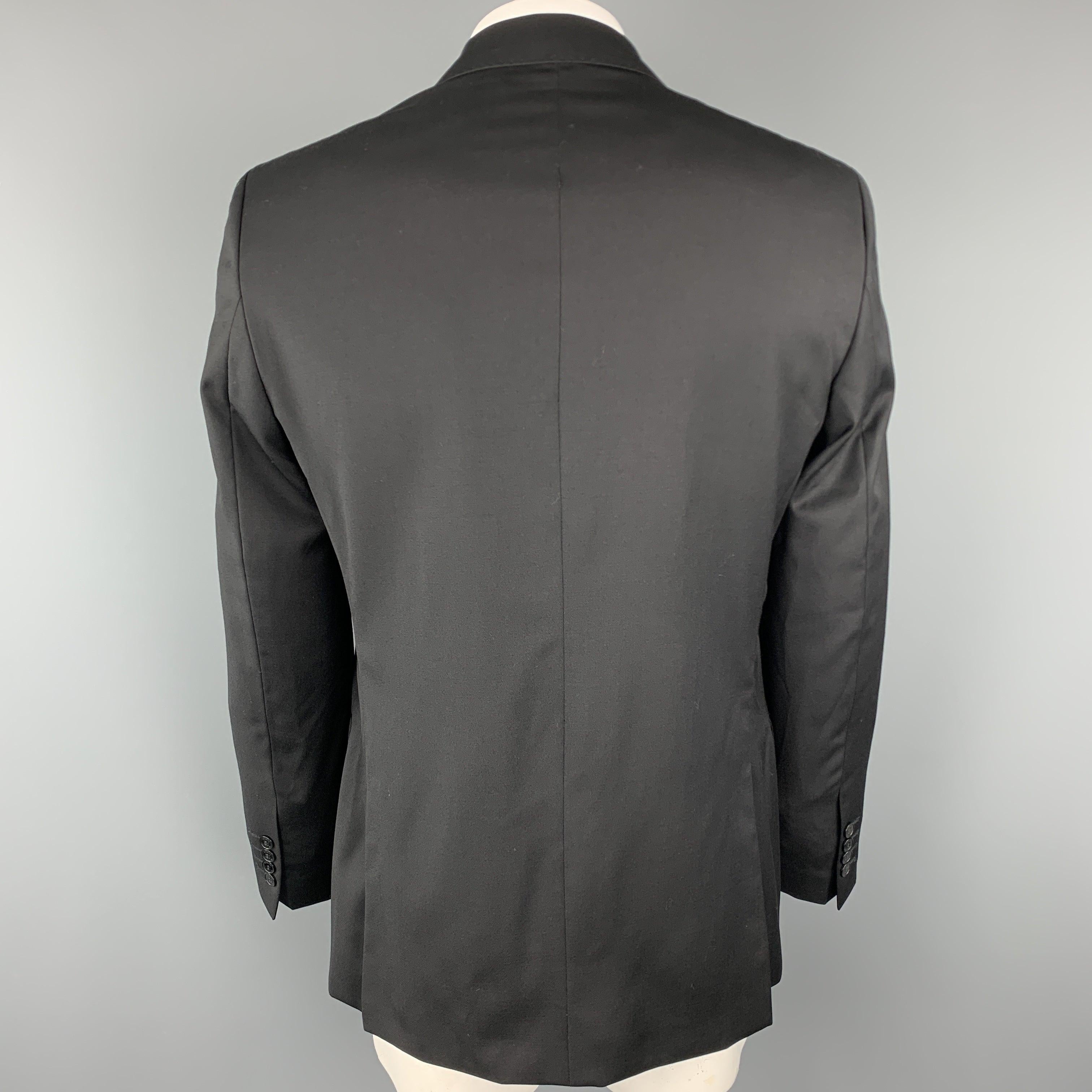 Men's VERSACE COLLECTION Size 42 Black Wool Notch Lapel Sport Coat For Sale