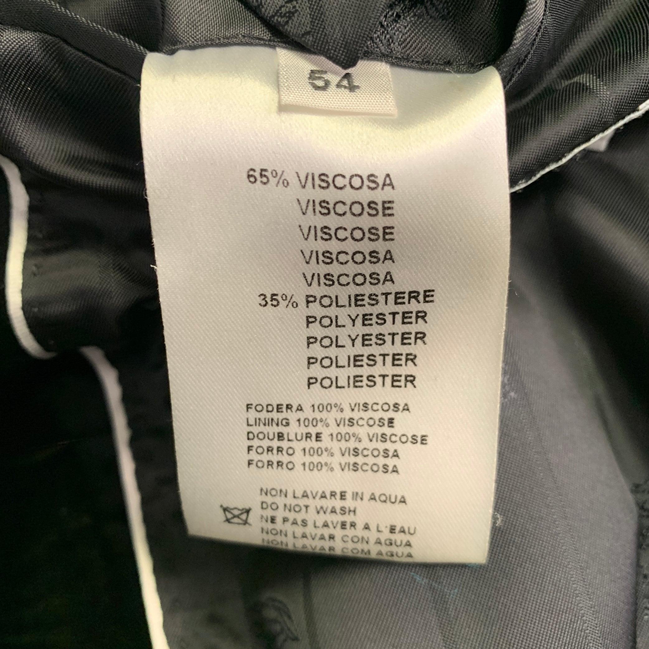 VERSACE COLLECTION Manteau de sport noir en velours et viscose Taille 44 4