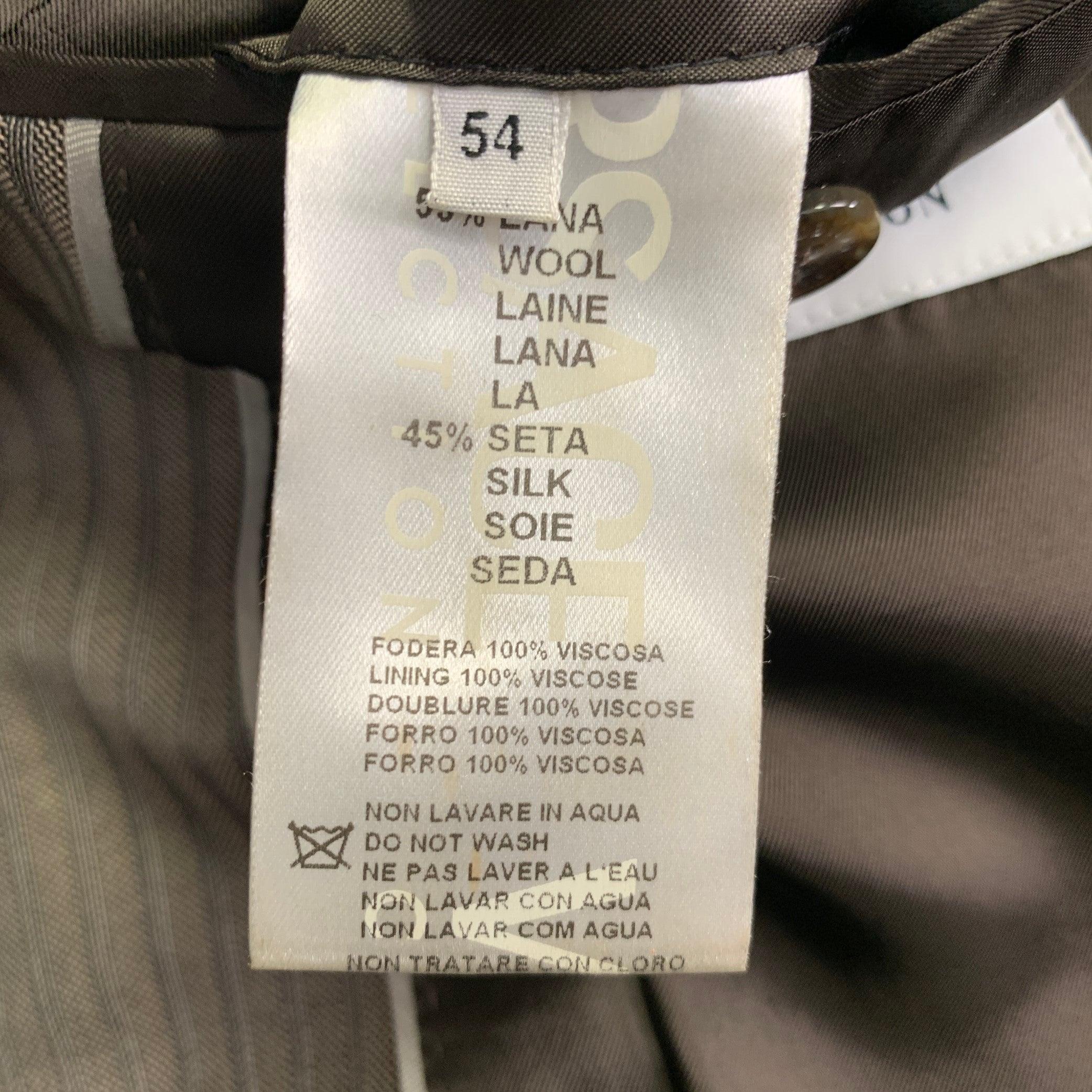 VERSACE COLLECTION Size 44 Brown Taupe Stripe Wool Silk Suit 6