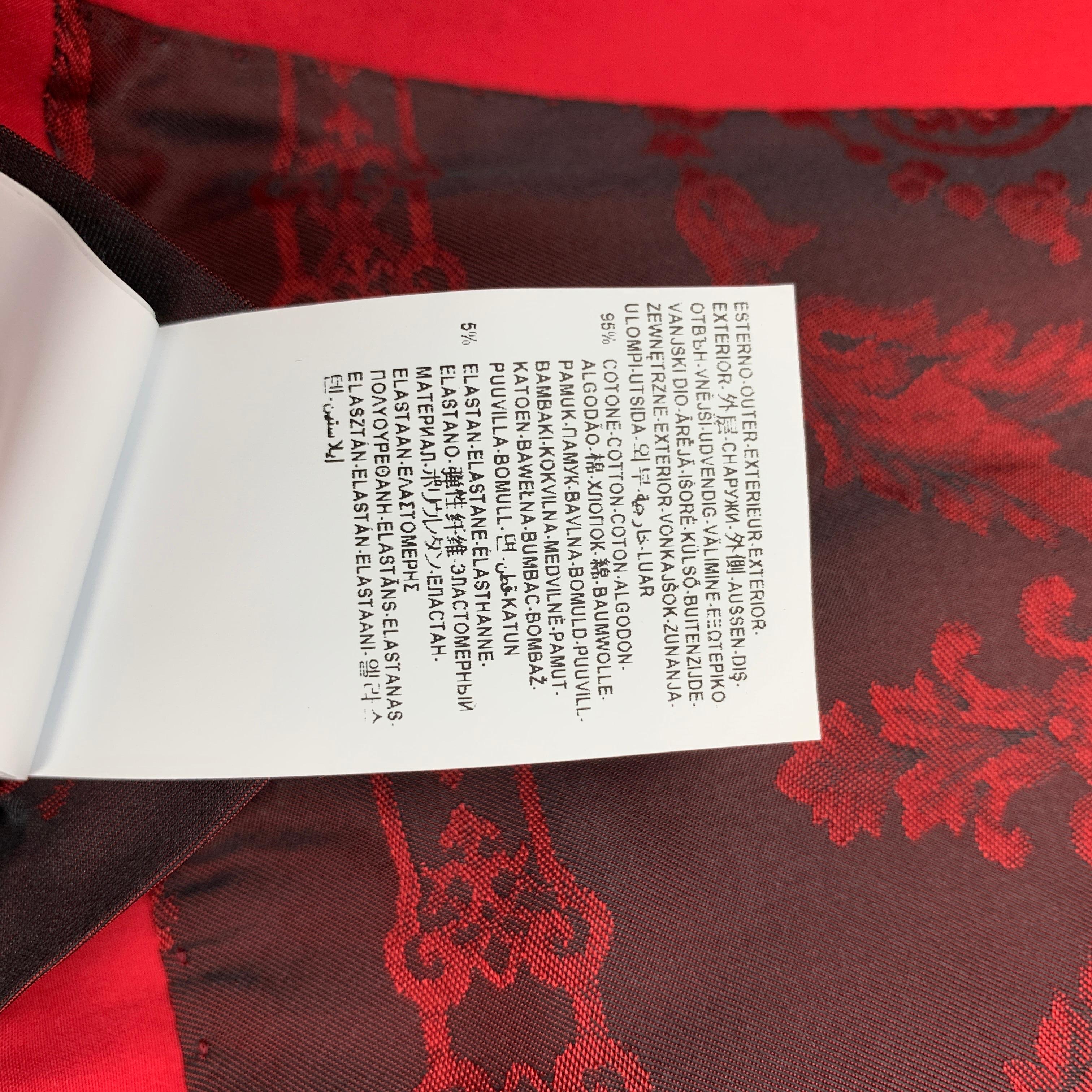 VERSACE COLLECTION Size 44 Red Cotton Notch Lapel Sport Coat 4